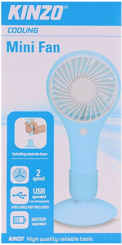 Kinzo Cooling Mini Fan- Mini ventilateur- Wit- Pratique en vacances-  Vacances- Airco | bol.com