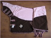 Rider Pro fleece halsdeken -  bruin/roze  - maat 195
