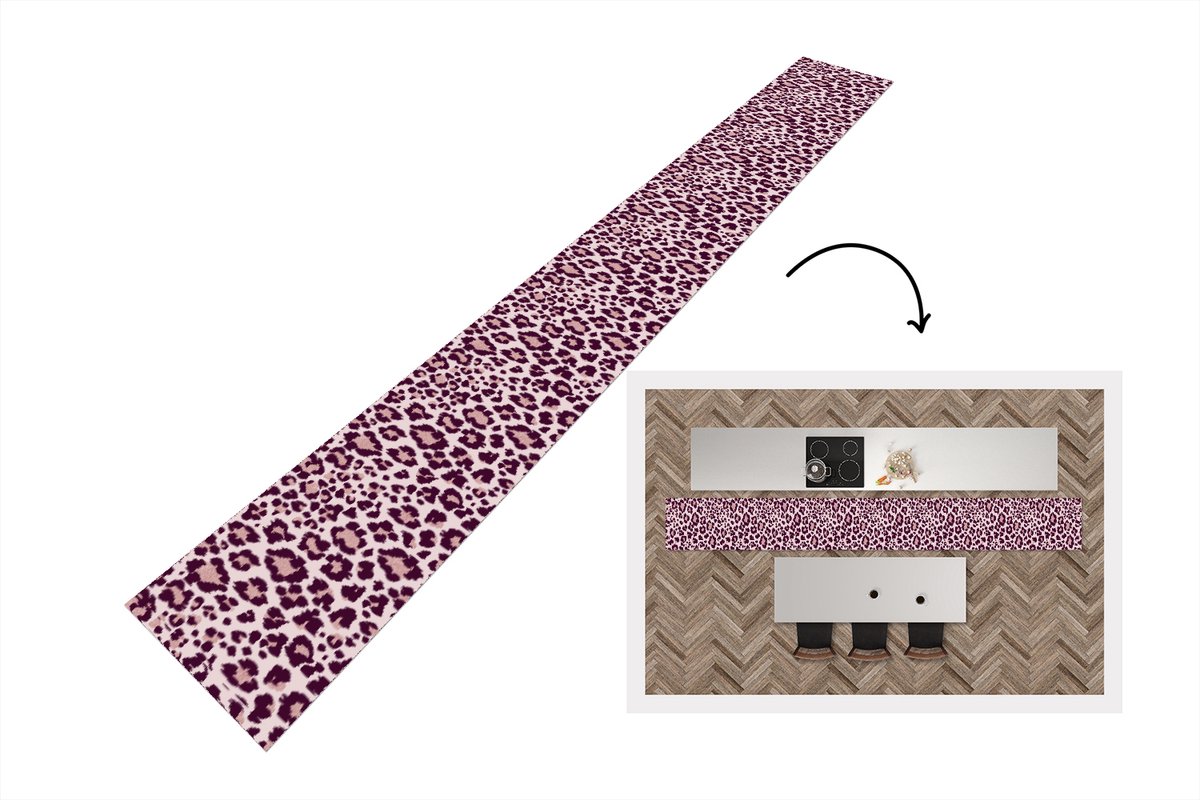 KitchenYeah Keukenloper - Keukenmat - Patronen - Panter - Roze - Keuken vloerkleed, foto 3