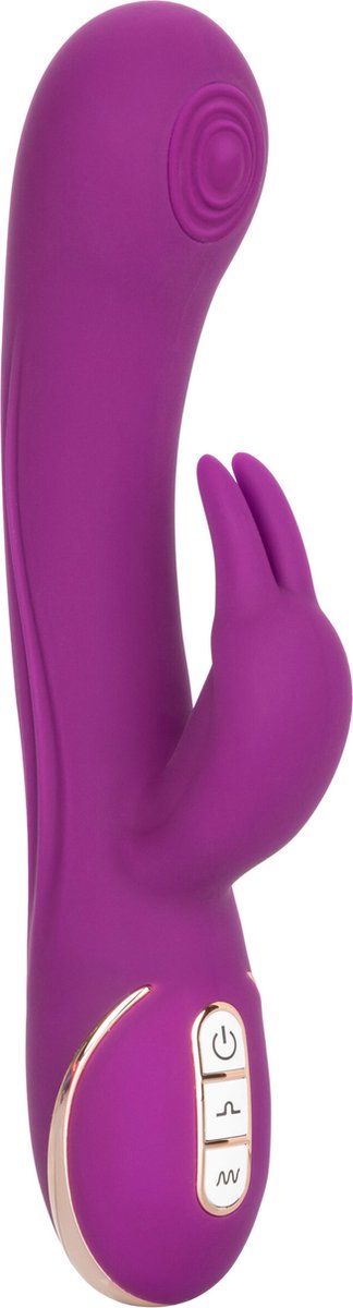 Goedkoopste CalExotics - Silicone Thumping Rabbit - Vibrators Clitoral Paars