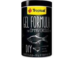 Tropical Gel Formule voor Omnivore vissen (Vleeseters) - 1 Liter / 105 gram (3x35gram) - Aquarium Visvoer - Zelf visvoer bereiden
