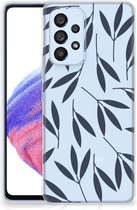 Smartphone hoesje Geschikt voor Samsung Galaxy A53 5G Back Case Siliconen Hoesje met Foto Leaves Blue