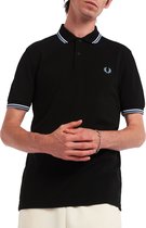 Fred Perry - Polo M3600 Tipped Zwart - Slim-fit - Heren Poloshirt Maat XL