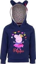 Peppa Pig meisjes hoodie, donkerblauw, maat 116 (6 jaar )