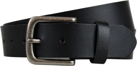Leren Riem heren zwart - Donkere Gesp - Taillemaat: 110 cm - Echt leren riem - Beste riemen voor mannen