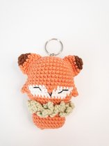 Amigurumi sleutelhanger met Vos - Handgemaakt - Zacht- Schattig - geschenk