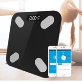 WVE - Weegschaal - Weegschaal met Lichaamsanalyse en Vetpercentage  - Personenweegschaal - Digitaal - Met Bluetooth en App - Zwart