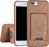 Uniq - Iphone 7/8+ PLUS hoesje - multi function luxury telefoon hoesjes - luxe telefoon hoesje - Bruin