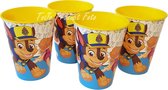 Paw Patrol bekers - limonadebekers - stapelbekers - Chase - Marshall - Sky - superhelden - pups - Geel - Blauw - 4 stuks