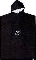 Roxy - Badcape met capuchon voor dames - Stay Magical Solid - Antraciet - maat Onesize