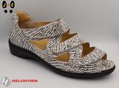 Helioform dames comfort sandaal, H348 wit/zwart, Maat 39