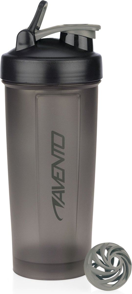 Avento shakebeker 10 liter zwart/grijs 3-delig