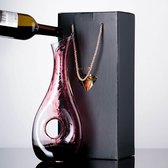 Crystal Purche Decanteer Karaf Wijn 1,4L – Wijn Accessoires – Wijnkaraffen – Decanteerkaraf – Luxe Glazen Karaf