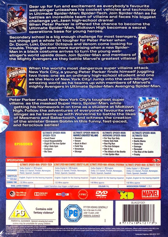 Ultimate Spider-Man Box Set Volumes 1-4 [DVD] (Dvd), Spider-Man | Dvd's ...