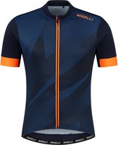 Rogelli Dusk Fietsshirt Heren Blauw/Oranje - Maat S