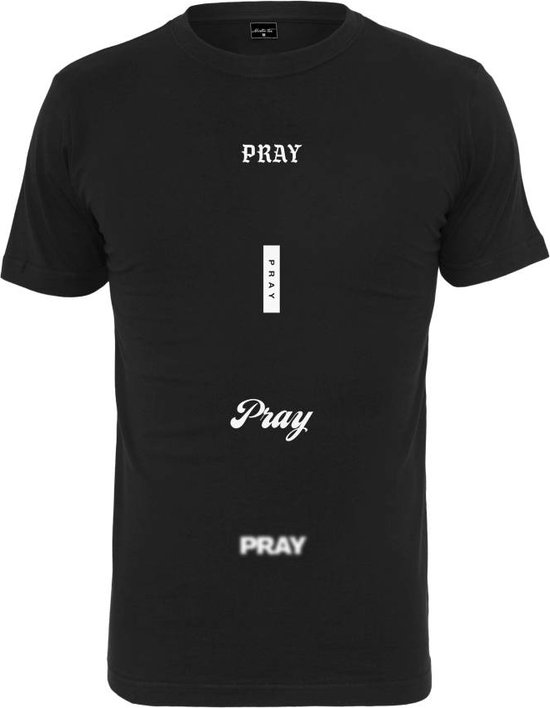 Urban Classics Heren Tshirt All Prays Zwart