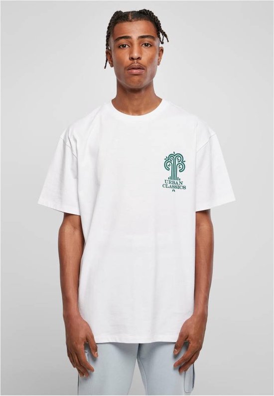 Urban Classics - Organic Tree Logo Heren T-shirt - XS - Wit