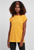 Urban Classics - Extended Shoulder Dames T-shirt - L - Geel