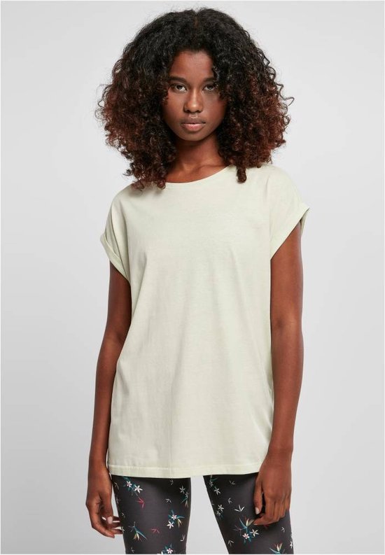 Urban Classics - Extended Shoulder Dames T-shirt - 4XL - Groen