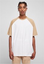 Urban Classics Raglan Tshirt -5XL- Organic Oversized Wit/Beige