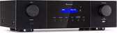 auna AMP-4000 DAB HiFi stereo versterker - Bluetooth - Radio - 4 zones voor luidsprekers - AUX - USB - RCA