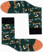 Colorcool Heren Sokken | Pecan Bird Sokken | Katoen | 41-45 | Normale boord - Naadloos - Geen Padding
