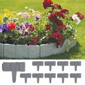 40st tuinhek rand - Faux stenen omheining - kunststof - Plant Flower Border decoraties - Yard Lawn Palisade
