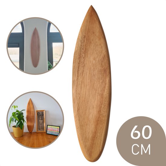 Tidez Surfplank Decoratie - Houten Surfplank - Surfboard Decoratie - Plain Swift 60cm