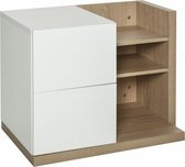 HOMCOM Bureau-organizer boekenplank 2 lades MDF Wit 60 x 40 x 45 cm 838-050