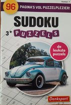 Denksport Sudoku 3* puzzelboek - 96 puzzels 3 sterren - VW kever