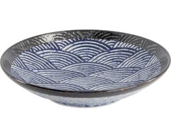 Tokyo Design Studio – Aisai Seigaiha – Bol Peu Profond – 22.8x5cm 600ml