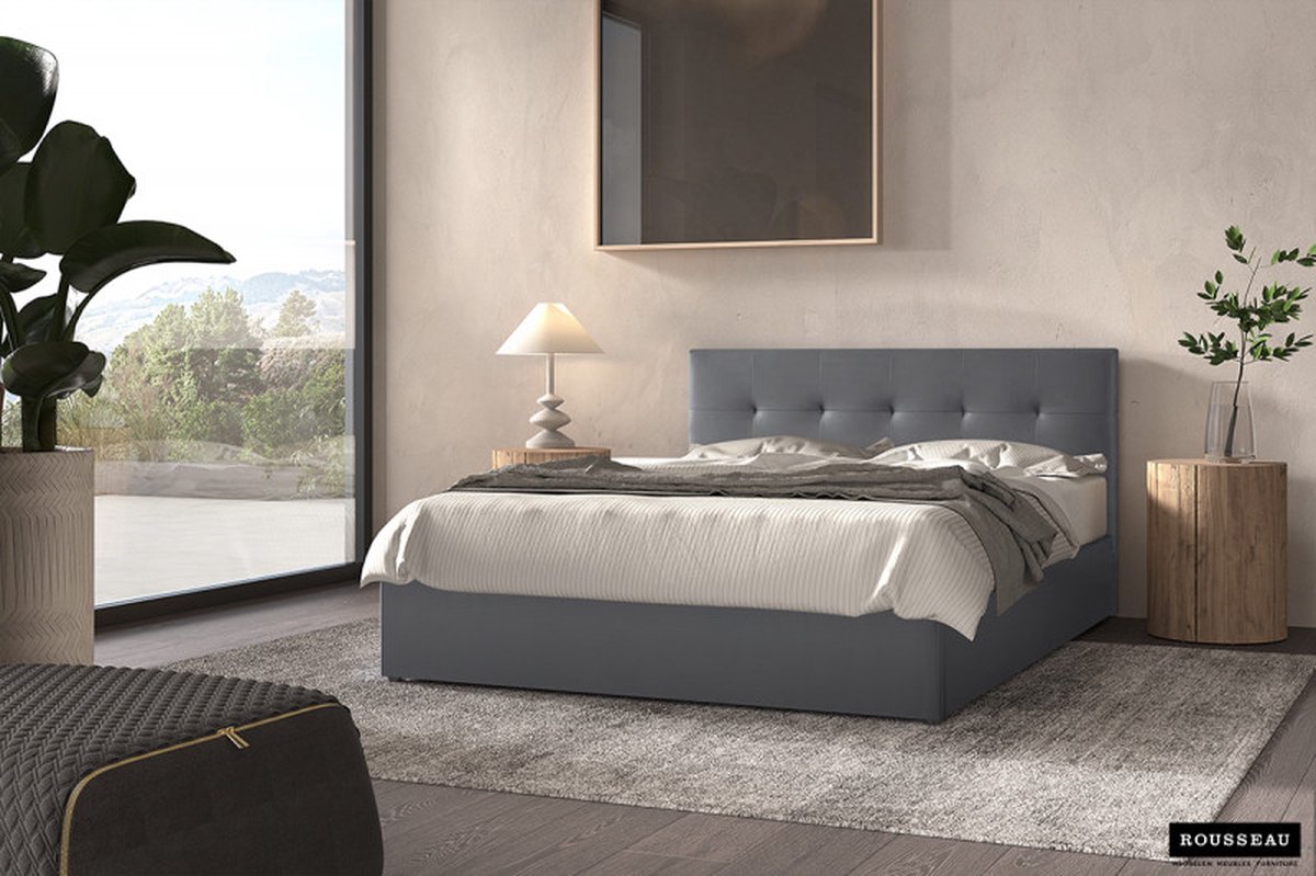Rousseau - Kofferbed Peggy - 160x200 - Grijs