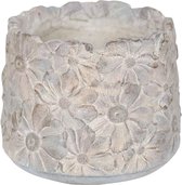 Rasteli Bloempot Sierpot Beige-Grijs D 19 cm H 16 cm