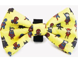 Dukier - Hondenaccesoires - Strik - Superdog - Geel - Print - S