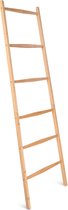 Navaris multifunctionele bamboe handdoeken ladder - 6 treden voor baddoeken, kleding, beddengoed - Voor slaapkamer, badkamer - Handdoek standaard