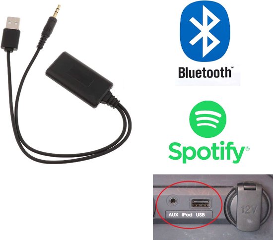 speling vloot Denk vooruit Bluetooth USB Aux Adapter Kabel RCA | bol.com