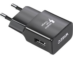 WiseQ oplader Samsung | HTC | Huawei en andere merken - Losse USB adapter - zwart