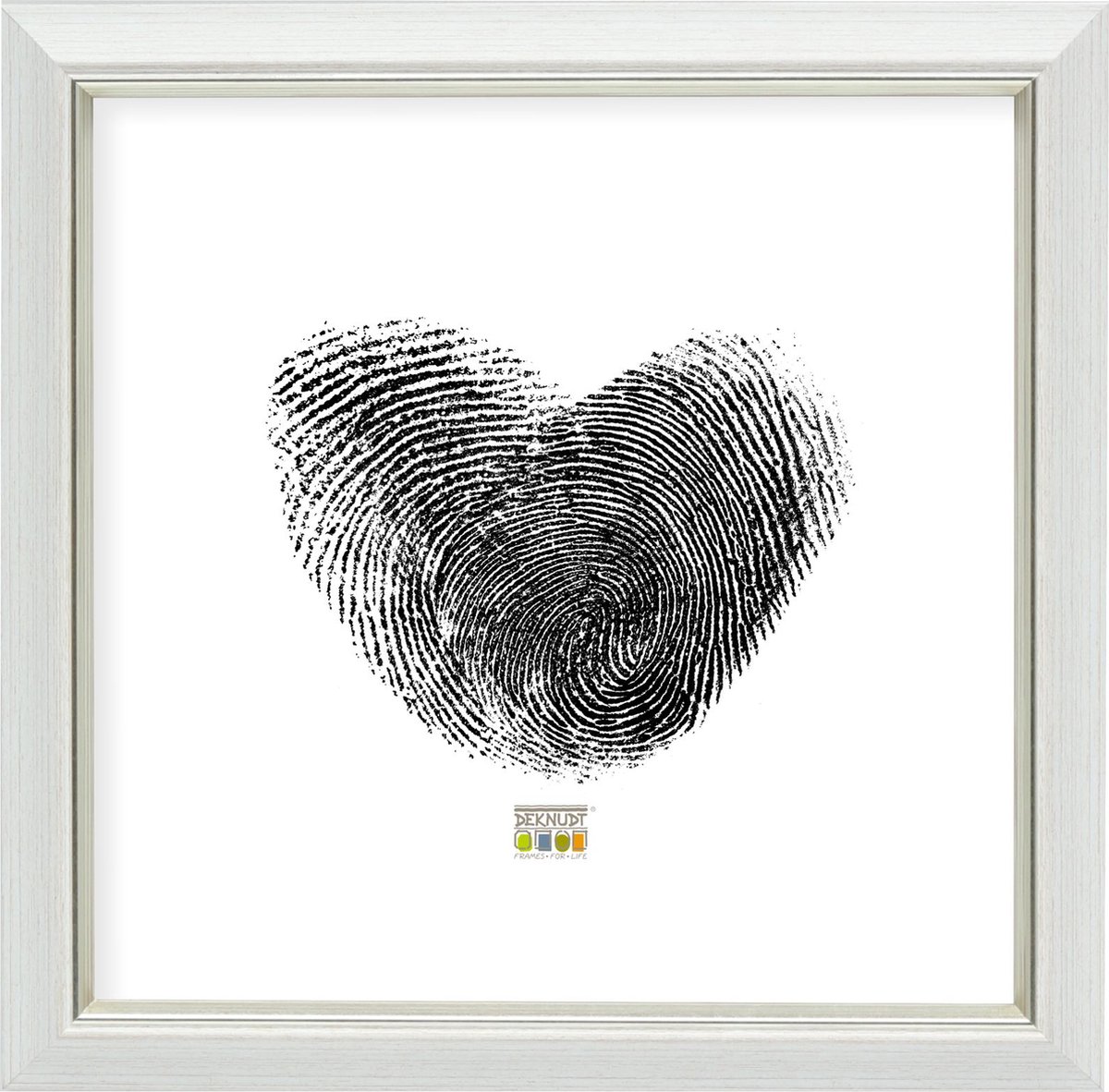 Deknudt Frames fotolijst S42JF1 - wit met biesje - voor foto 13x13 cm