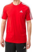 Adidas Essentials 3-Stripes Shirt Rood Heren - Maat M