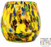 Design Vaas Fiore - Fidrio FIESTA - glas, mondgeblazen bloemenvaas - hoogte 22 cm