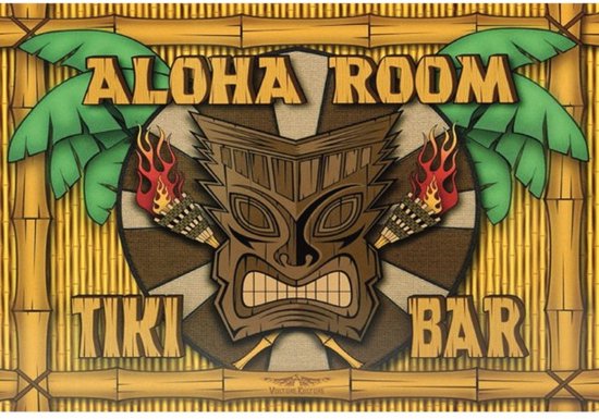 Wandbord - Aloha Room Tiki Bar