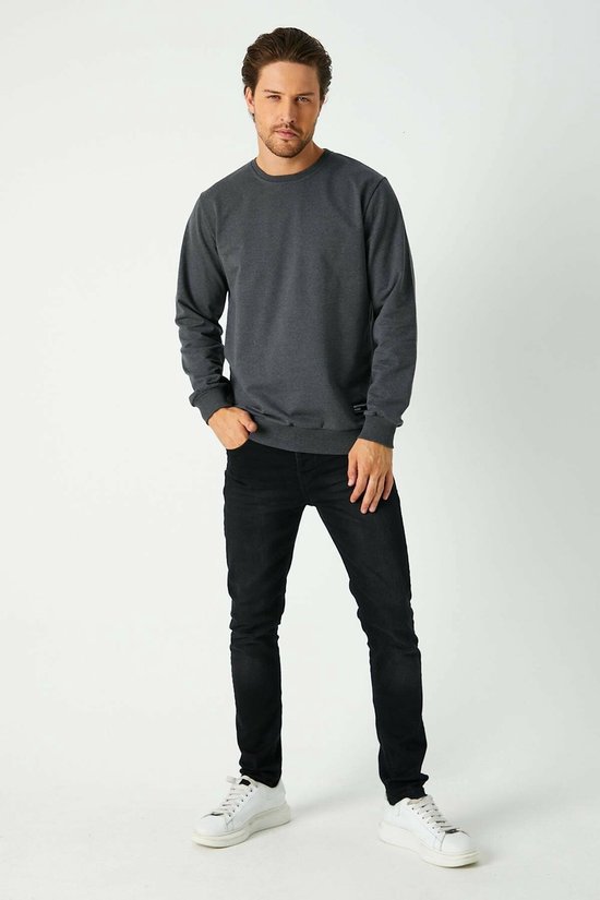 Comeor Sweater heren - donker grijs - sweatshirt trui - 3XL