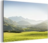 Wanddecoratie Metaal - Aluminium Schilderij Industrieel - Heuvellandschap Nieuw-Zeeland fotoprint - 60x40 cm - Dibond - Foto op aluminium - Industriële muurdecoratie - Voor de woonkamer/slaapkamer