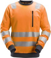 Snickers 8037 AllroundWork, Sweat-shirt haute visibilité classe 2/3 - Oranje haute visibilité - S
