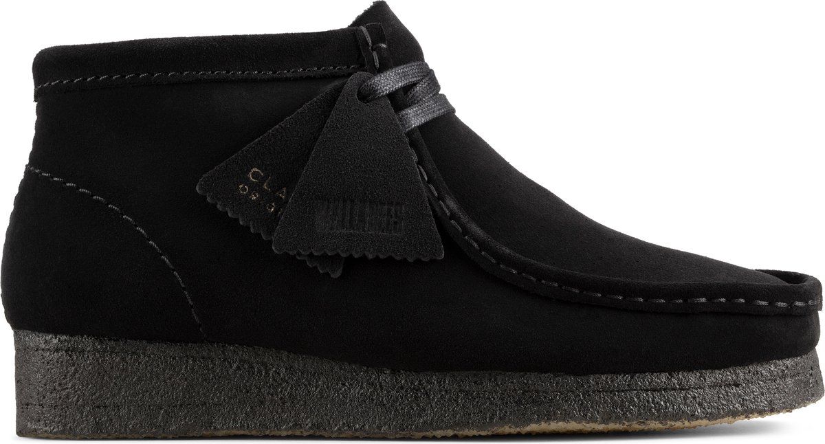 CLARKS Schnürschuhe Wallabee Boot. Black Sde