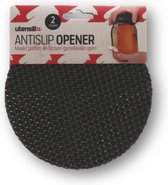 Antislip Opener - Opener - Twist off - Antislip - 2 stuks - Zwart - Maakt potten en flessen gemakkelijk open.