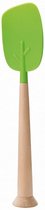 spatel Timber 30 x 7 x 4 cm siliconen/hout groen/naturel