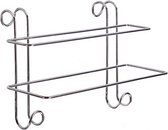 handdoekrek 39 x 14 x 20 cm staal zilver