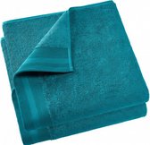 badhanddoek Contessa 70 x 140 cm bluelagoon 2 st