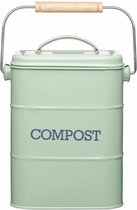 compostbak Living Nostalgia 3 liter RVS groen